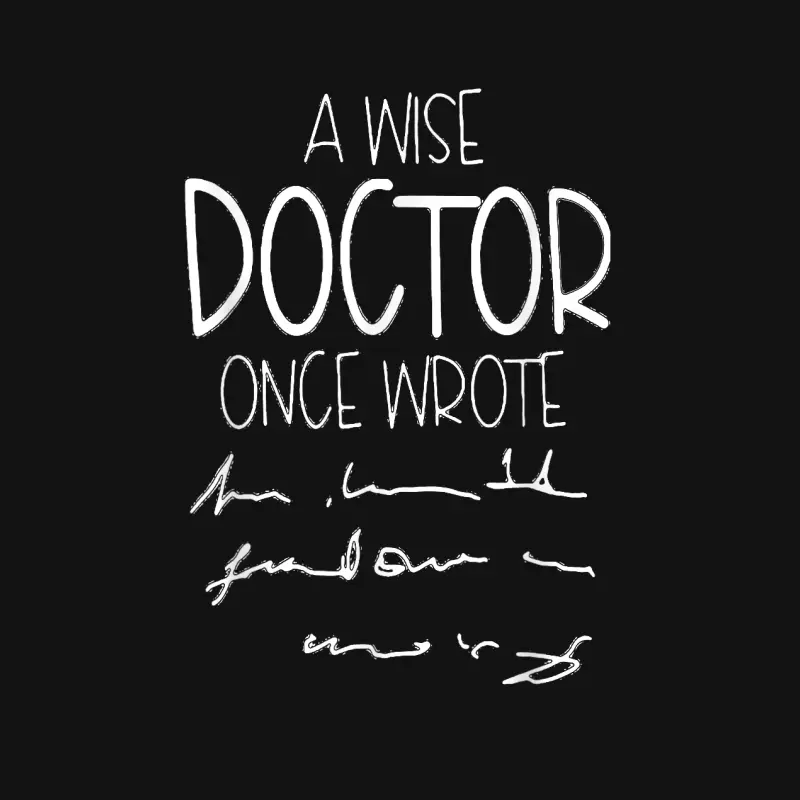 A Wise Doctor Once Wrote Funny Medical Doctor Handwriting Unisex Long Sleeve T-Shirt