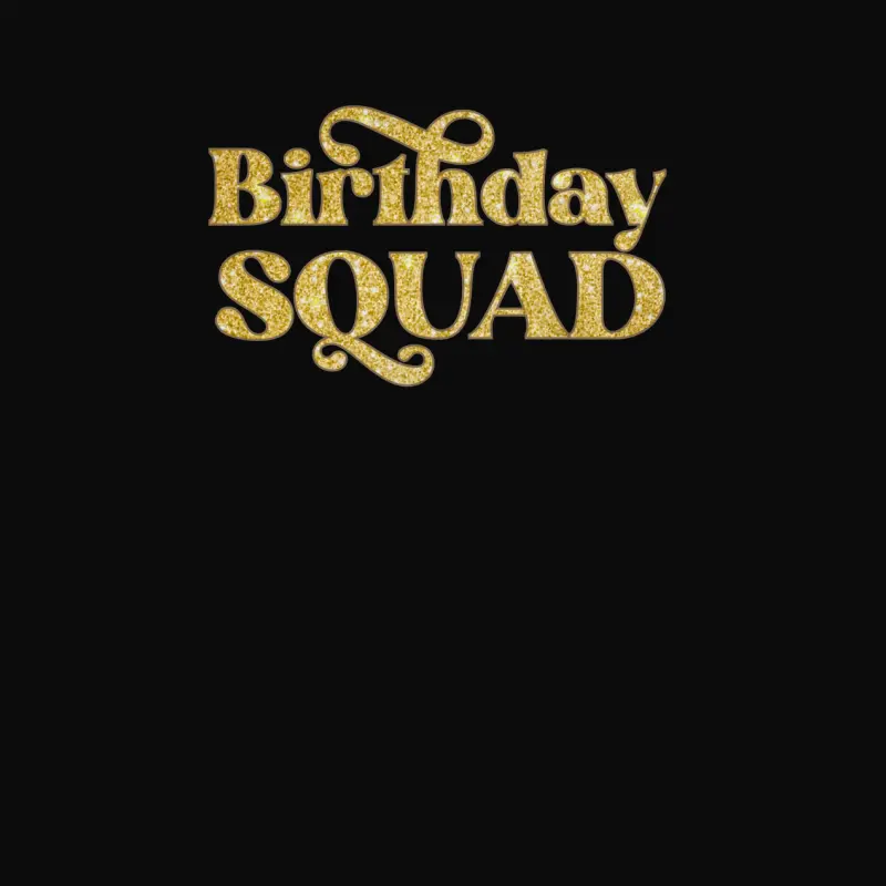 Birthday Squad Crew Gold Party Unisex Staple T-Shirt