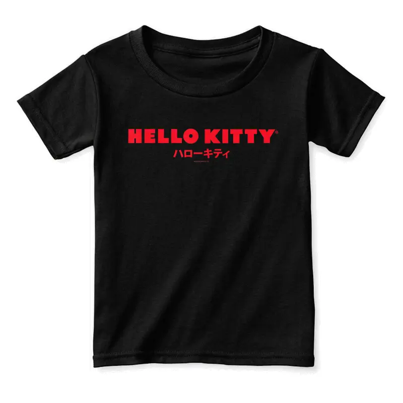 Hello Kitty Classic Logo In Japanese Tee Shirt Toddler Staple T-Shirt