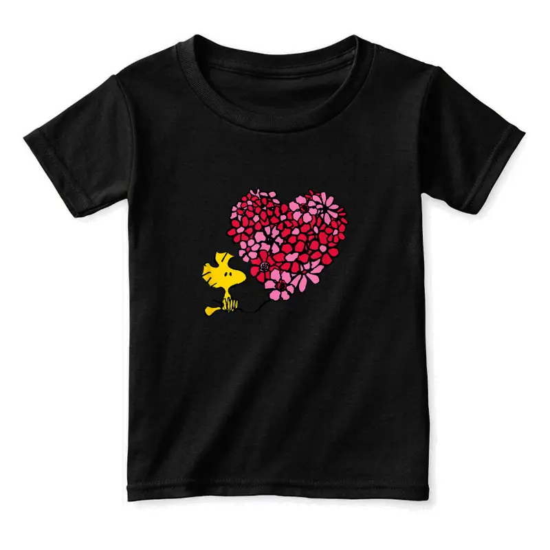 Peanuts - Valentines - Woodstock Floral Heart Toddler Staple T-Shirt