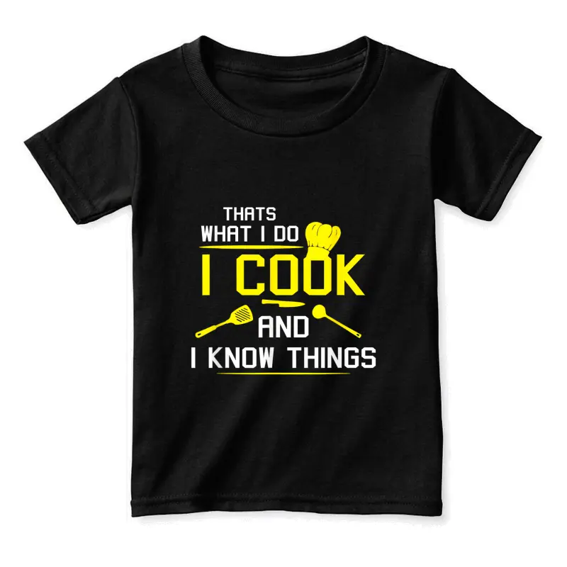 Chef Geek Food Funny I Cook And I Know Things T-Shirt Toddler Staple T-Shirt