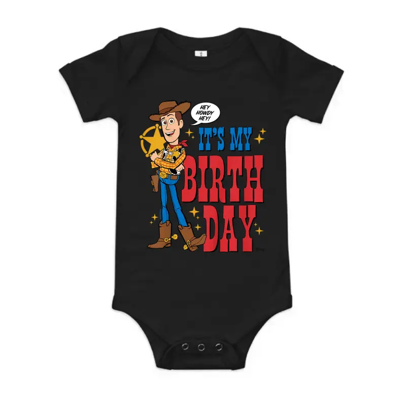 Kids Toy Story - Woody It's My Birthday Baby Onesie