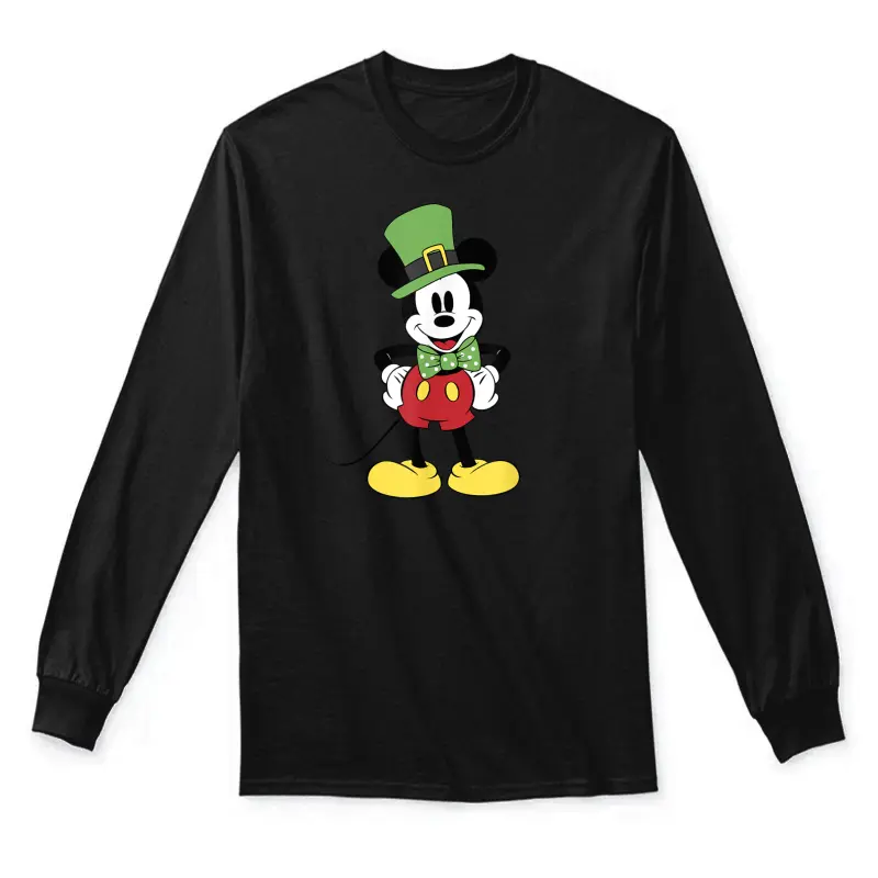 Disney Mickey And Friends St. Patrick's Day Mickey Unisex Long Sleeve T-Shirt