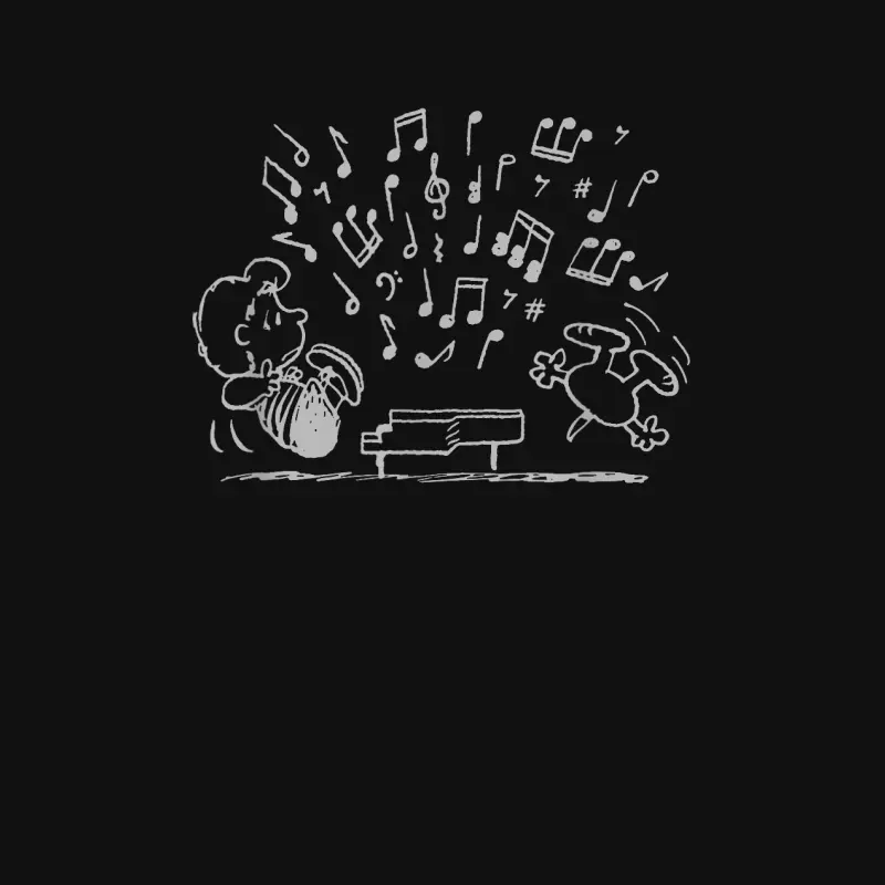 Peanuts Schroeder Playing Piano Baby Onesie
