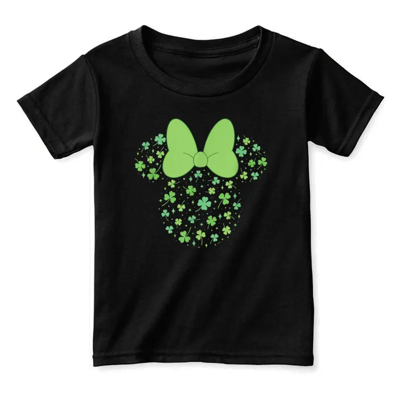 Disney Minnie Mouse Icon Shamrock Clovers St Patrick’s Day Toddler Staple T-Shirt