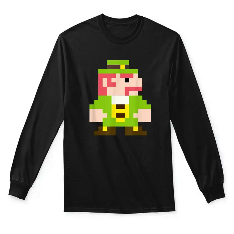 Video Game Gaming St Patricks Day Gamer T Shirts For Boys Unisex Long Sleeve T-Shirt
