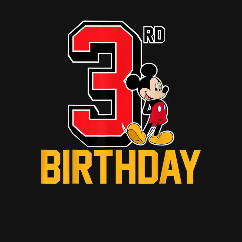 Disney Mickey Mouse My 3Rd Birthday Unisex Long Sleeve T-Shirt