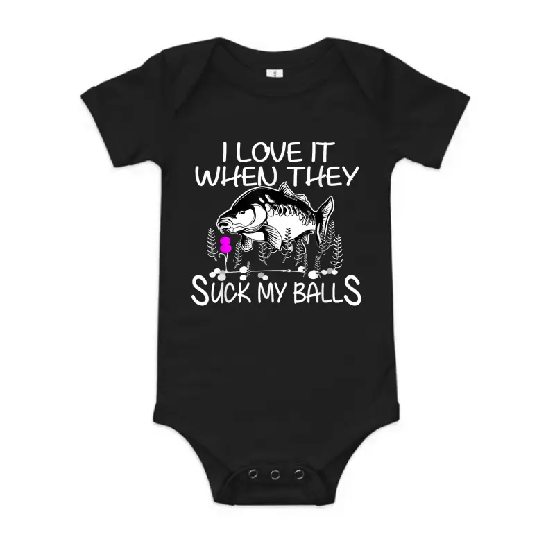 Funny Smutty Fisher Carp Fishing  T-Shirt Baby Onesie
