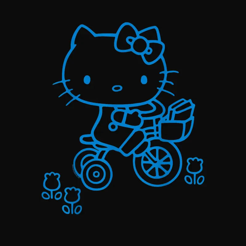 Hello Kitty Retro Bike Ride Tee Shirt Unisex Staple T-Shirt