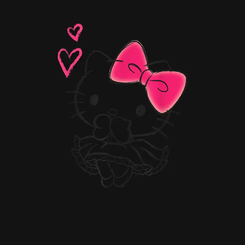 Hello Kitty Girly Hearts Tee Shirt Youth Staple T-Shirt