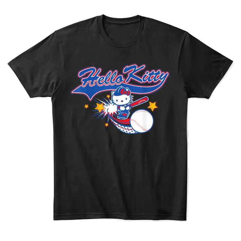 Hello Kitty Home Run Baseball Softball Tee Shirt Unisex Staple T-Shirt