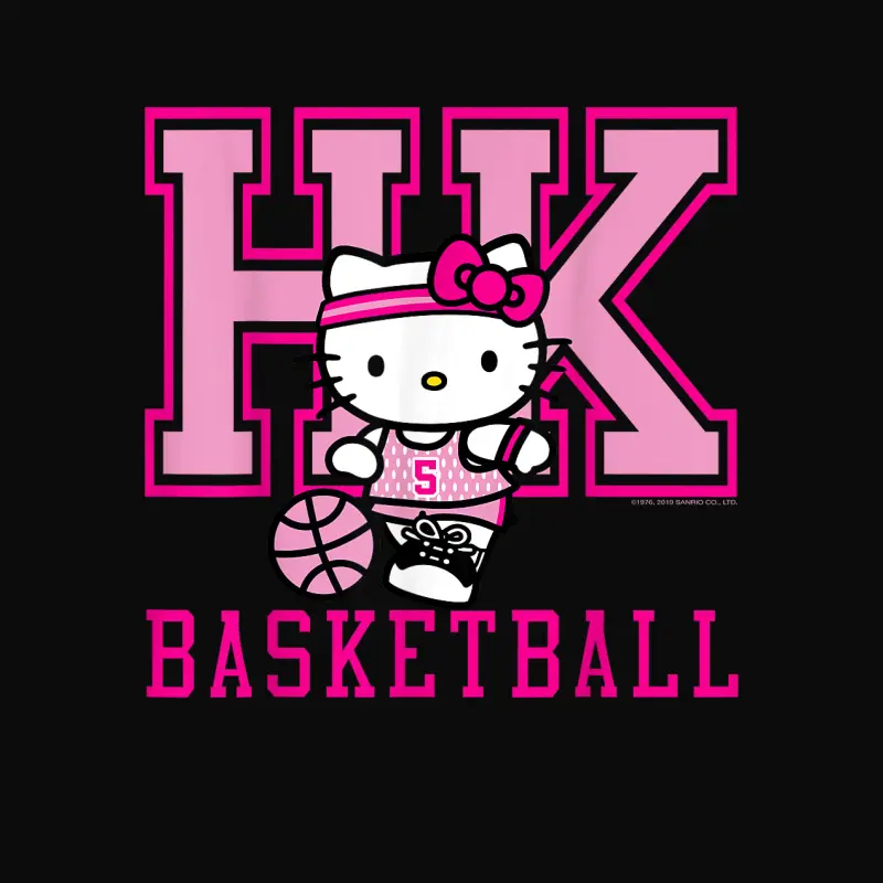 Hello Kitty Basketball Sports Athlete Tee Shirt Unisex Staple T-Shirt