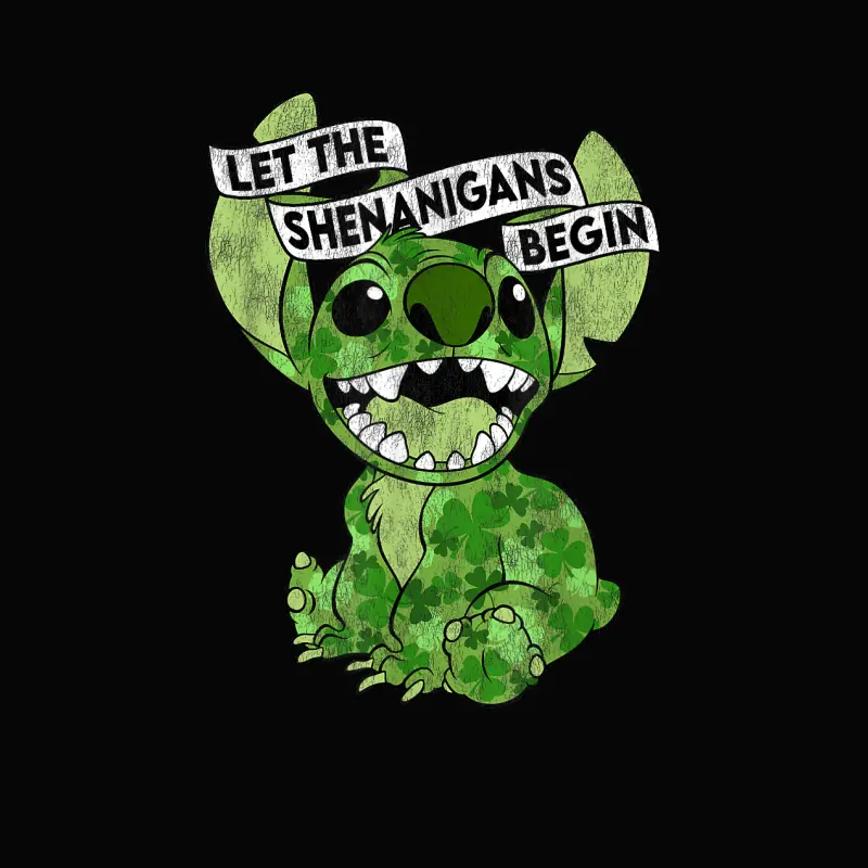 Disney Lilo & Stitch St. Patrick's Day Stitch Shenanigans Toddler Staple T-Shirt