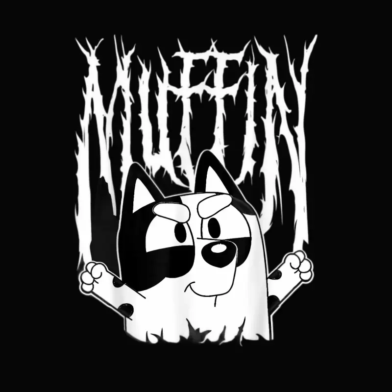 Funny Muffin Metal White Heeler Emotions Grunge Scream Toddler Staple T-Shirt