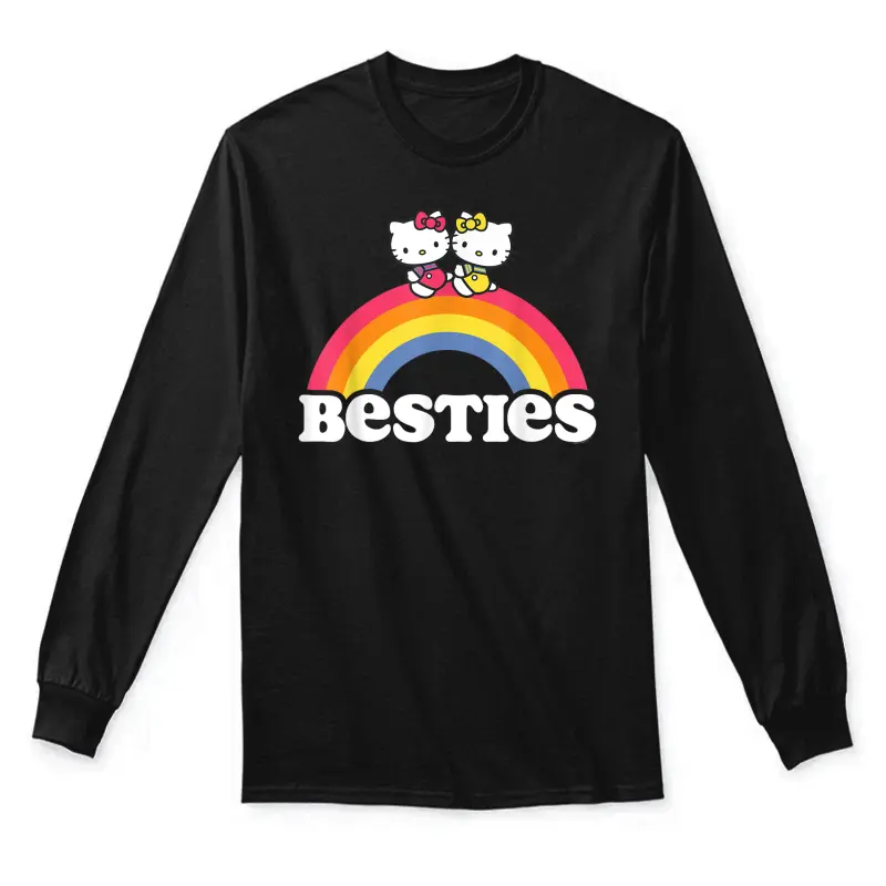 Hello Kitty And Mimmy Besties Tee Shirt Unisex Long Sleeve T-Shirt