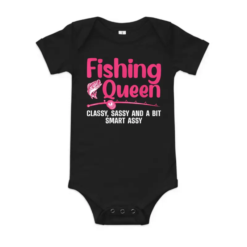 Funny Fishing Queen Design For Women Ladies Fishing Lovers Baby Onesie