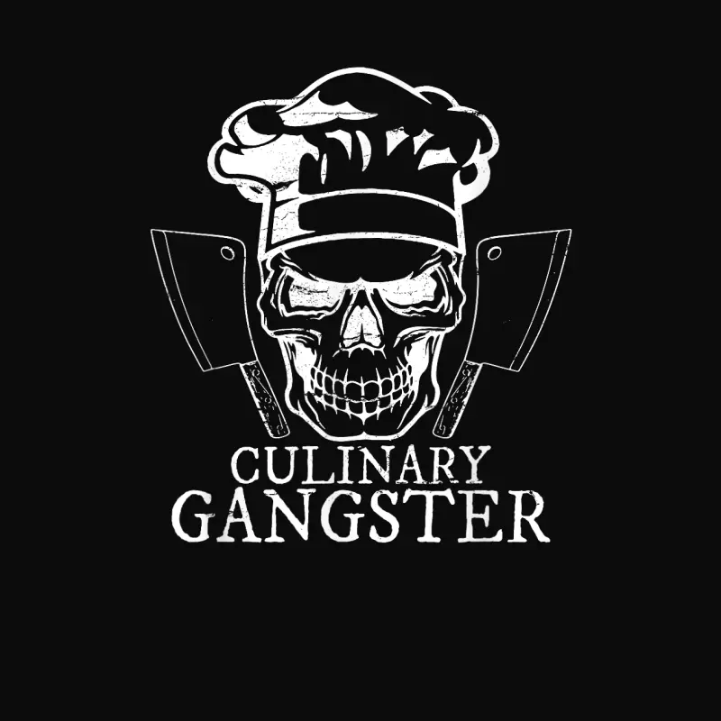 Culinary Gangster Shirt Funny Chef Gift Skull Hat Cooking Unisex Staple T-Shirt