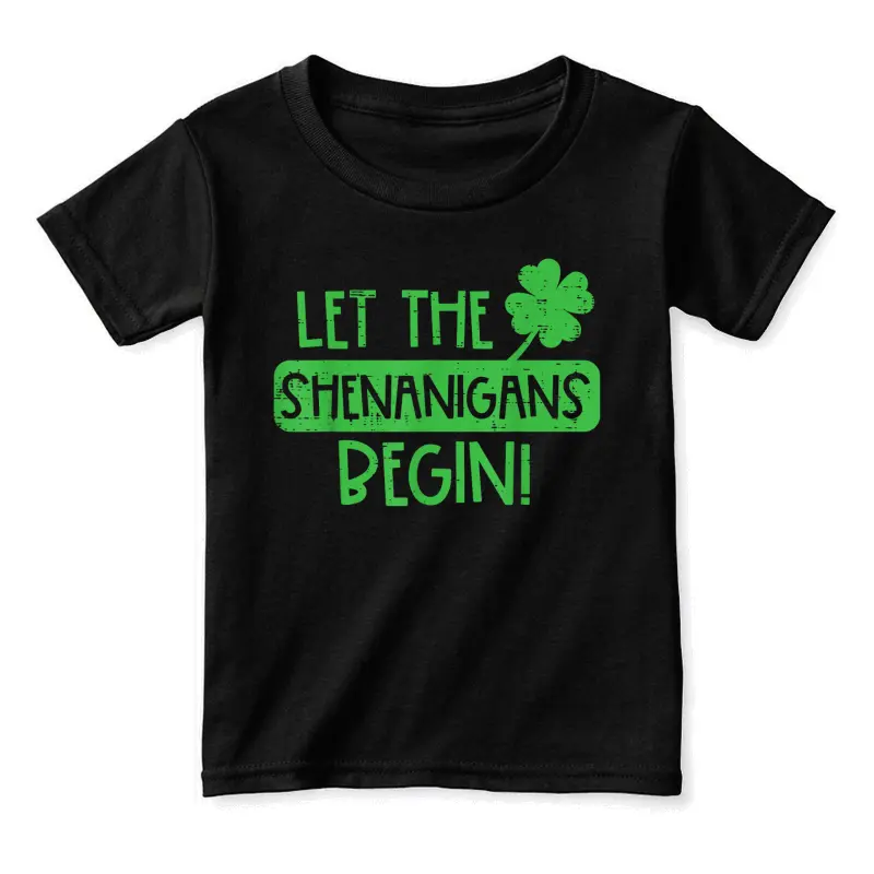St Patricks Day Let The Shenanigans Begin Men Women Kids Toddler Staple T-Shirt