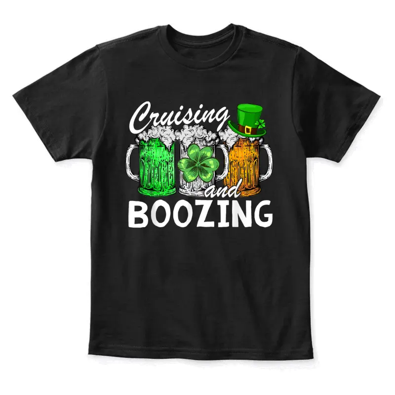 St Patricks Day Shirt Cruising Boozing Funny Drinking Cruise Youth Staple T-Shirt