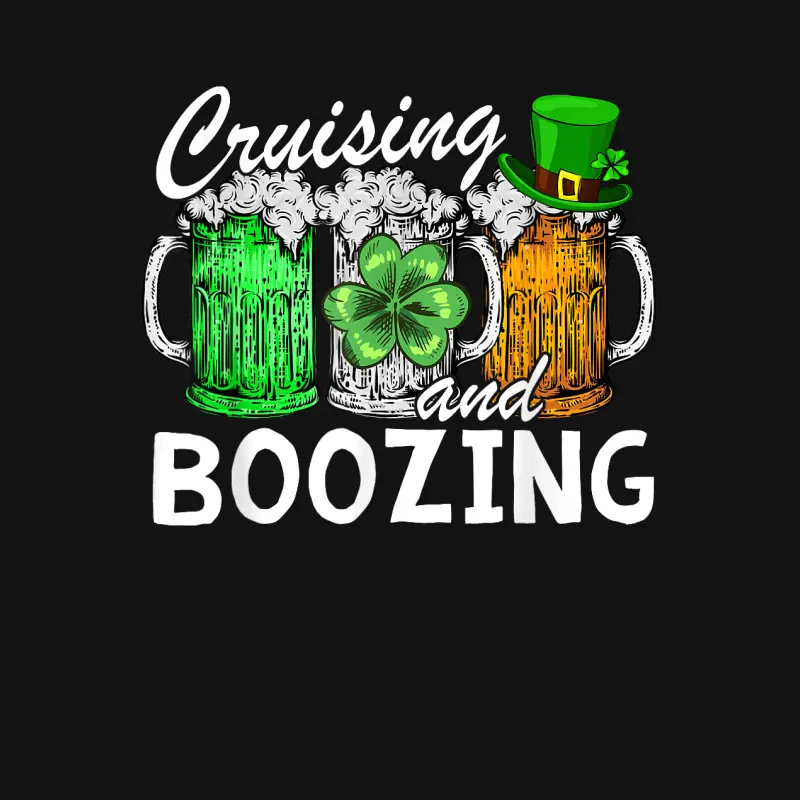 St Patricks Day Shirt Cruising Boozing Funny Drinking Cruise Youth Staple T-Shirt