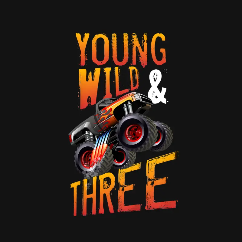 3Rd Birthday Boy Monster Truck Rule Jam Three Years Unisex Long Sleeve T-Shirt