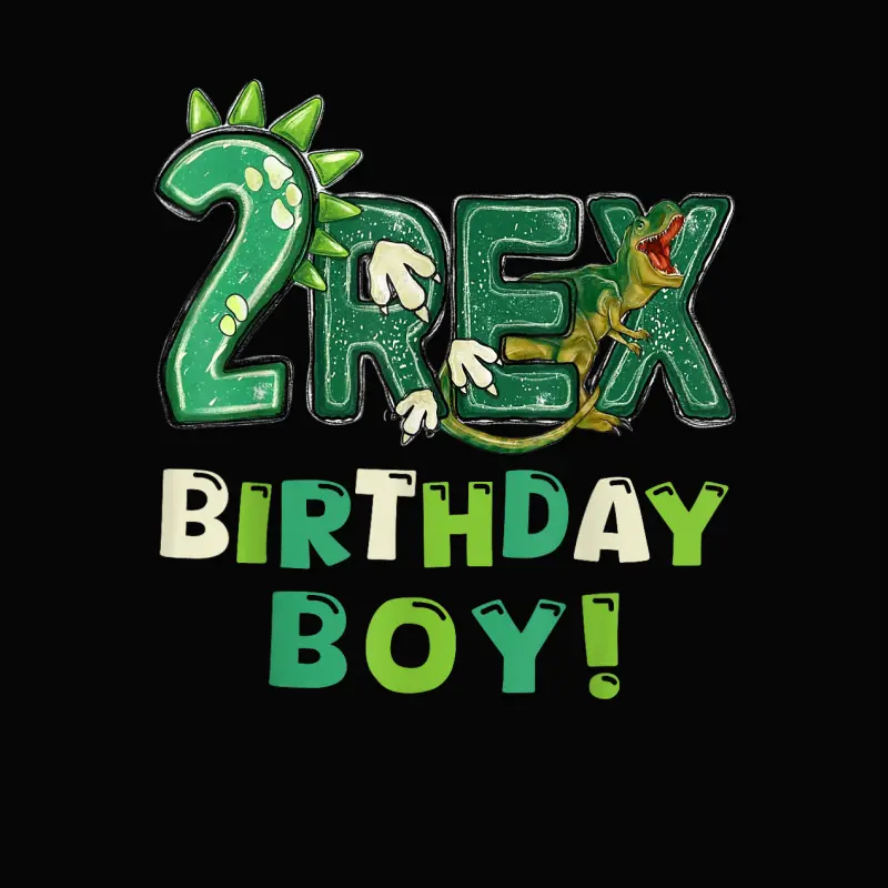 Two Rex 2Nd Birthday Second Dinosaur 2 Year Old Toddler Staple T-Shirt