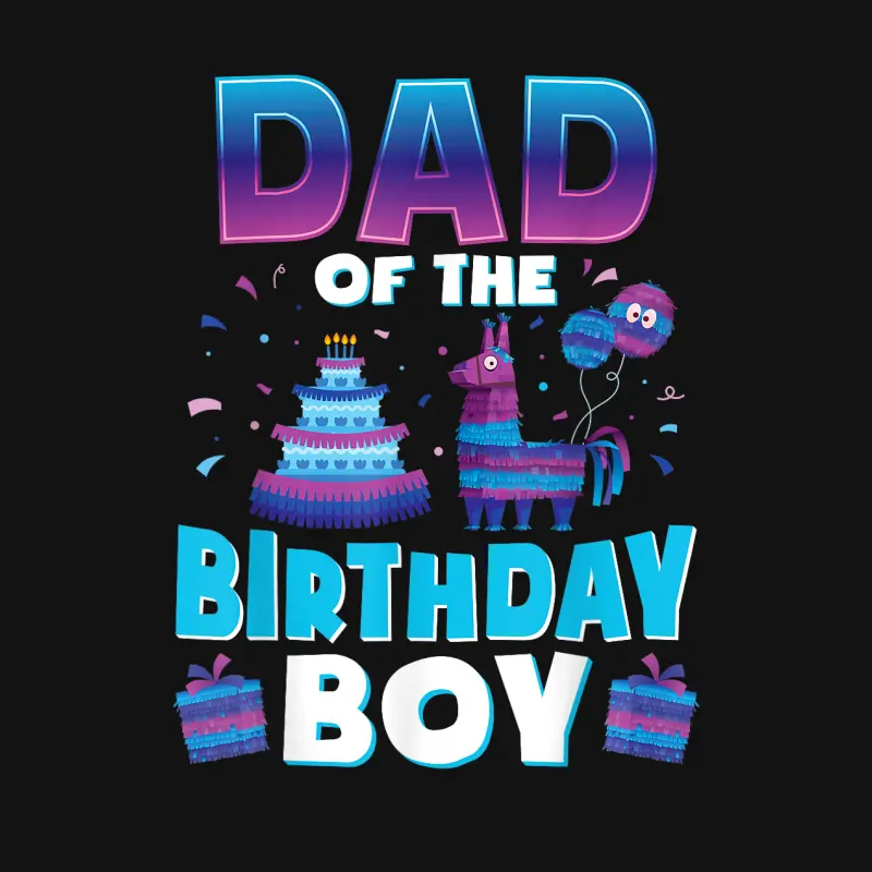 Dad Birthday Boy Llama Pinata Party Matching Family Unisex Long Sleeve T-Shirt