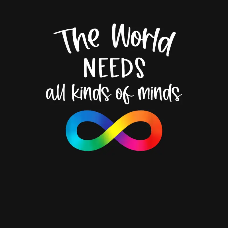 Infinity The World Needs All Kinds Of Minds Autism Fighter Youth Staple T-Shirt