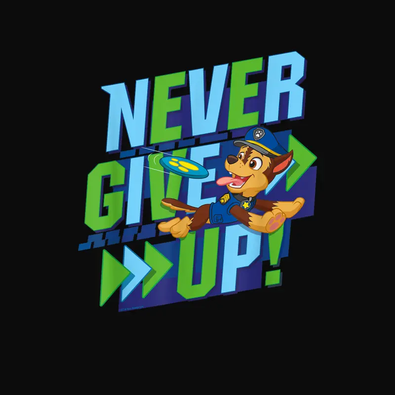 Paw Patrol Never Give Up Unisex Staple T-Shirt