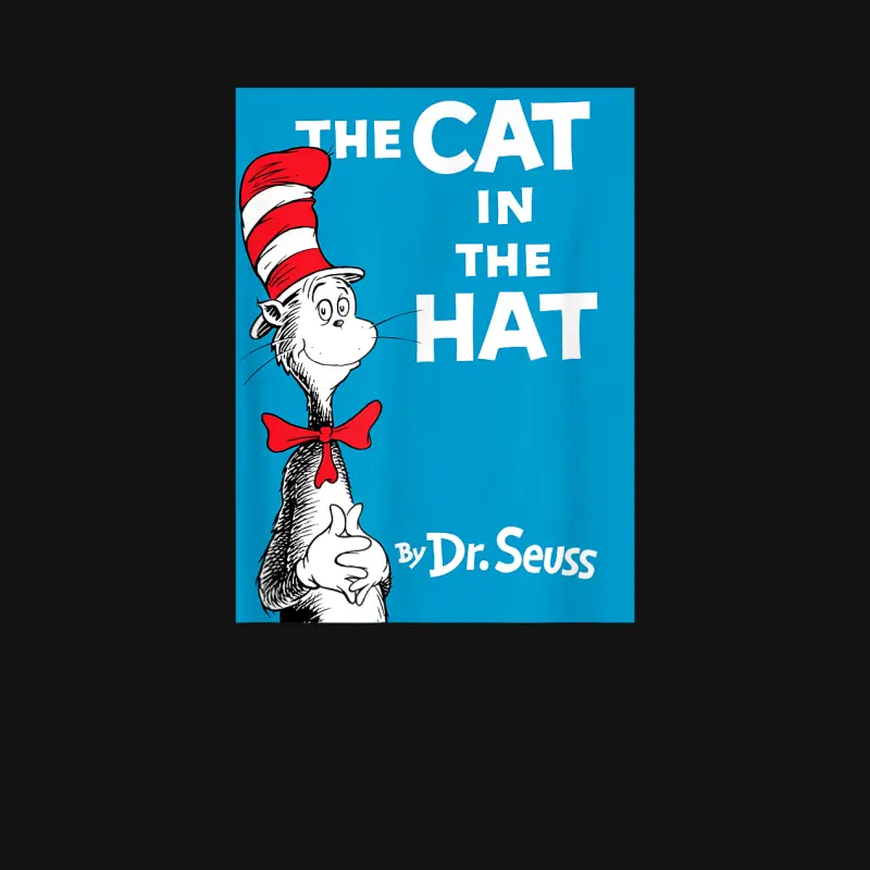 Dr. Seuss The Cat In The Hat Book Cover Youth Staple T-Shirt