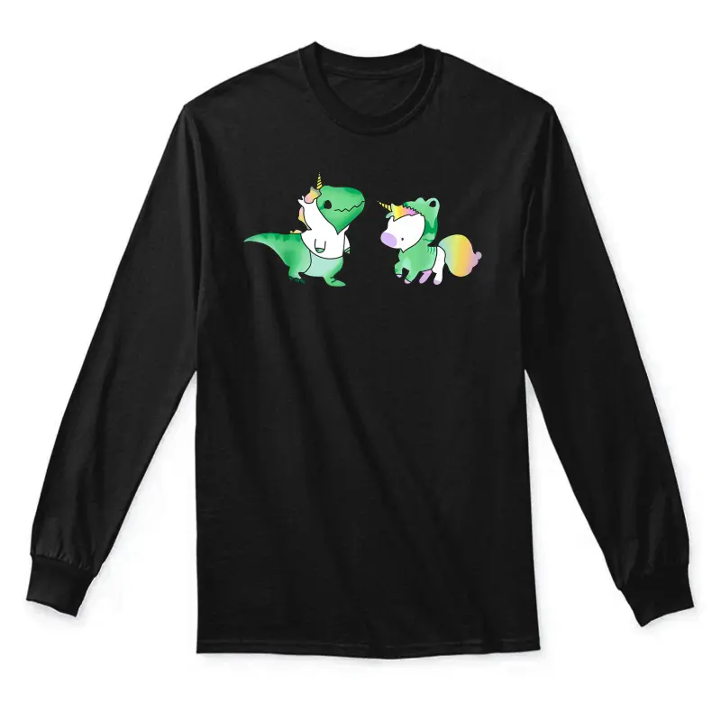 Unicornasaurus Rex - T Rex Dinosaur And Unicorn Tshirt Unisex Long Sleeve T-Shirt