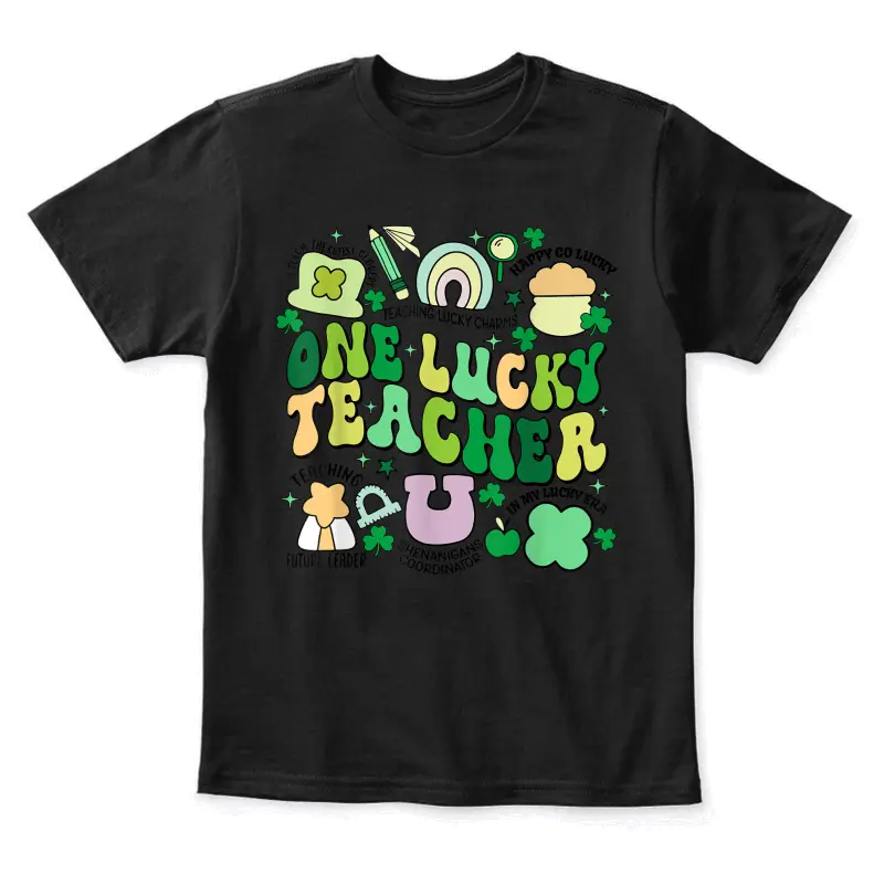 One Lucky Teacher St. Patrick's Day Irish Teacher Lucky Era Youth Staple T-Shirt