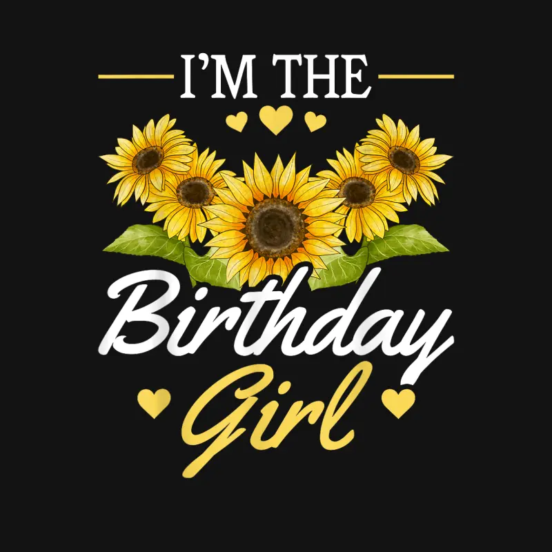 Birthday Girls Sunflower Girl Flower Unisex Long Sleeve T-Shirt