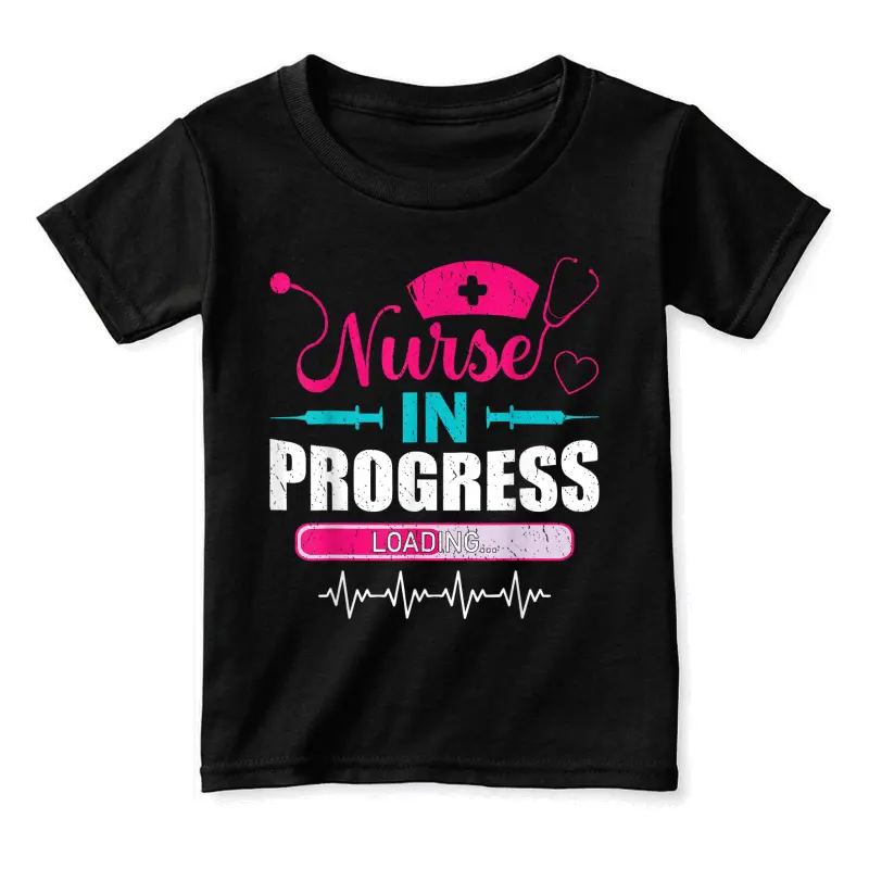 Nurse In Progress Nurse Funny Nursing School Toddler Staple T-Shirt