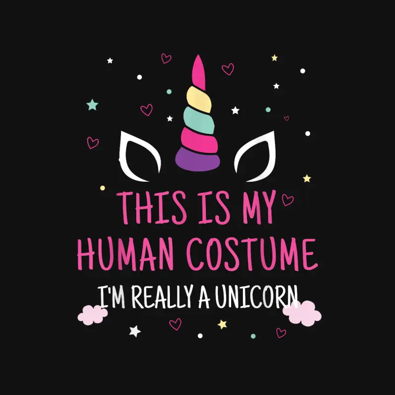 This Is My Human Costume I'm Really A Unicorn Baby Onesie