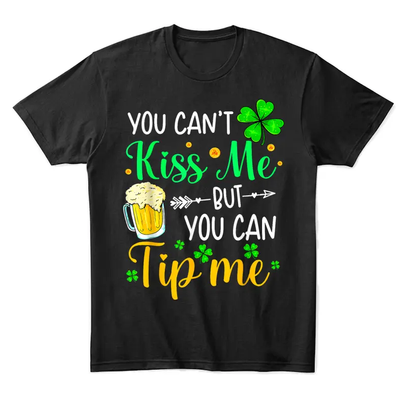 St Patrick's Day Lucky Shamrock Waitress Bartender Waiter Unisex Staple T-Shirt