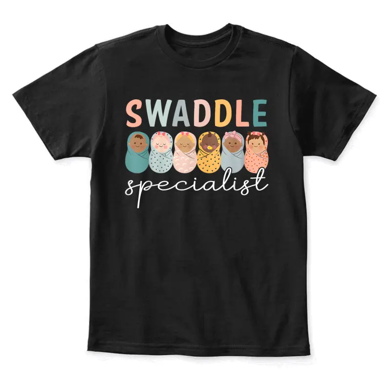 Swaddle Specialist Nicu Mother Baby Nurse Tech Neonatal Icu Youth Staple T-Shirt