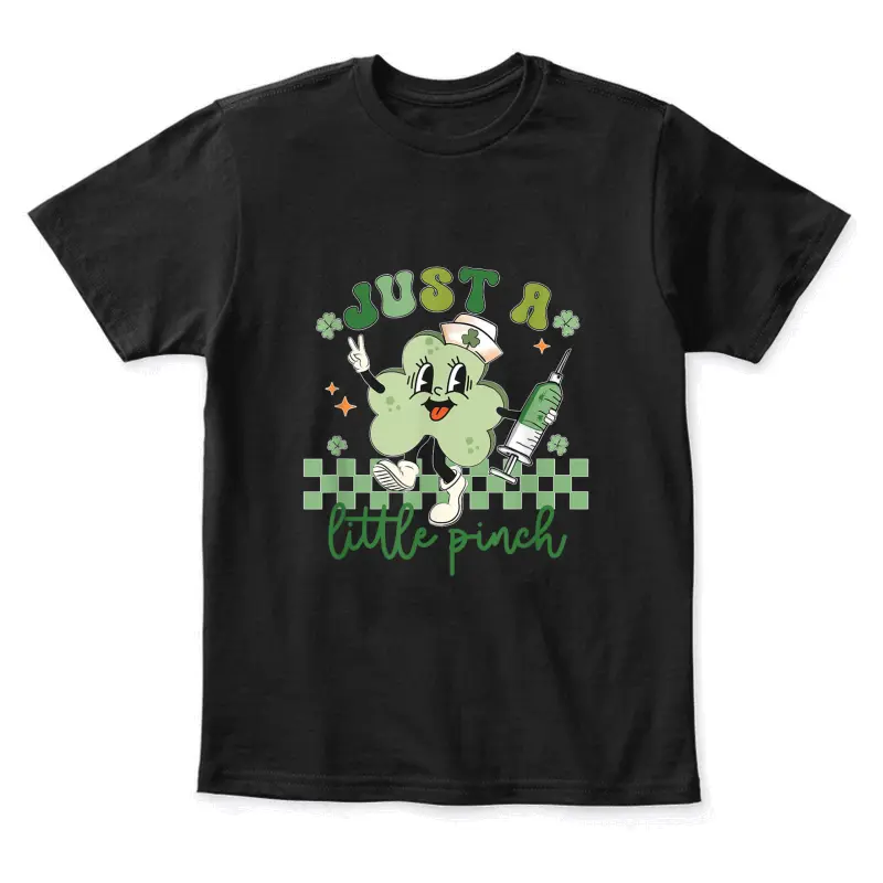 Womens Just A Little Pinch Nurse St Patrick's Day Youth Staple T-Shirt