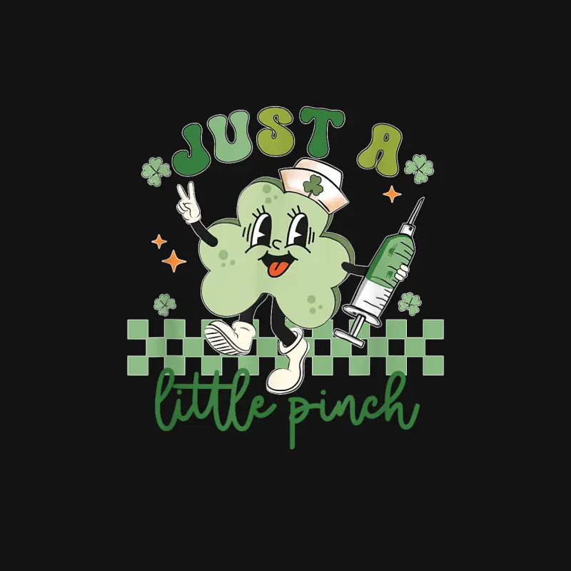 Womens Just A Little Pinch Nurse St Patrick's Day Youth Staple T-Shirt