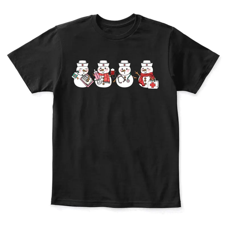 Nurse Snowman Squad Nursing Rn Registered Funny Christmas Youth Staple T-Shirt
