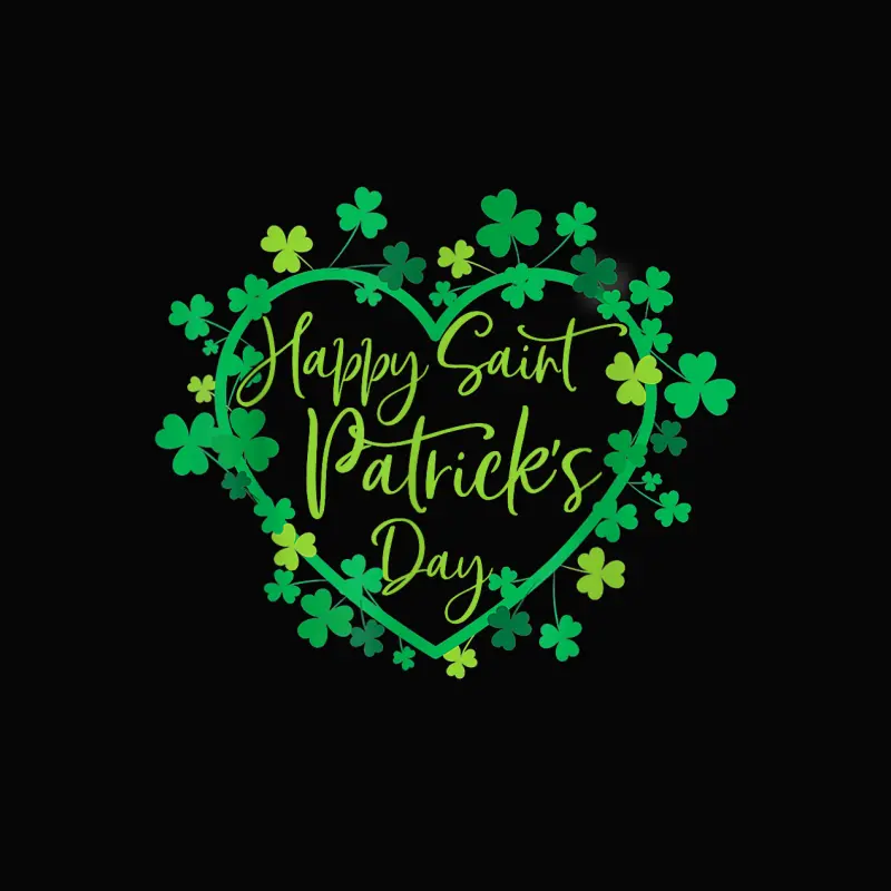Cute Lucky Heart Shamrock Happy St Patricks Day Family Heart Toddler Staple T-Shirt