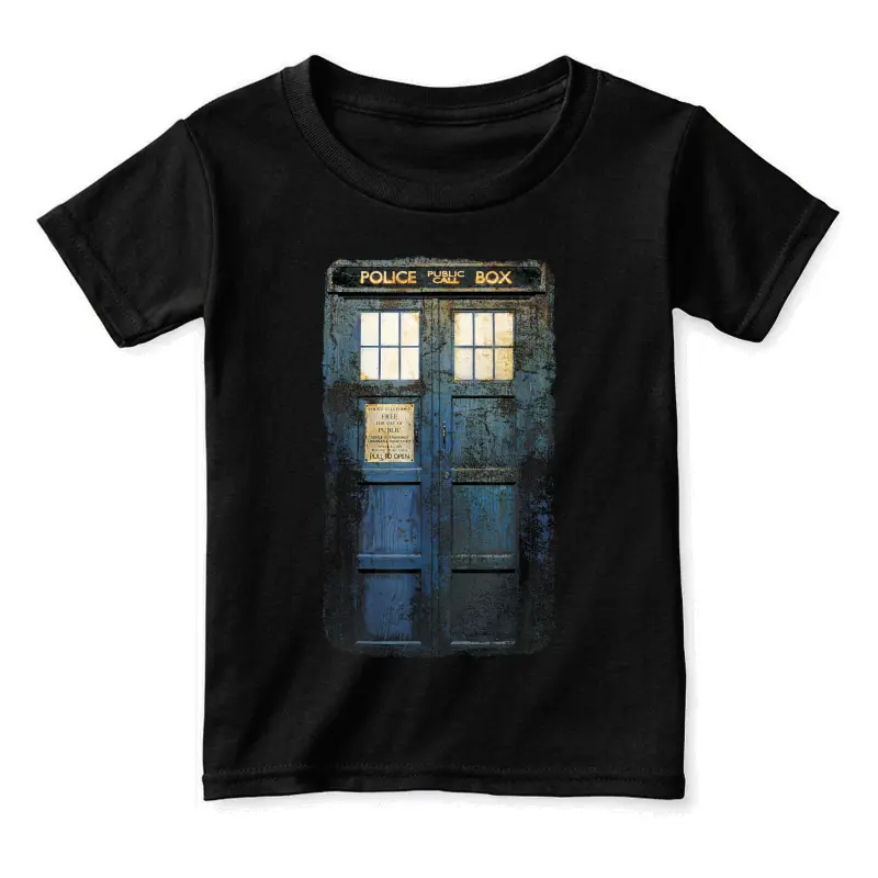 Doctor Who Cosplay Tardis Distressed Time-Traveller Sci-Fan Toddler Staple T-Shirt