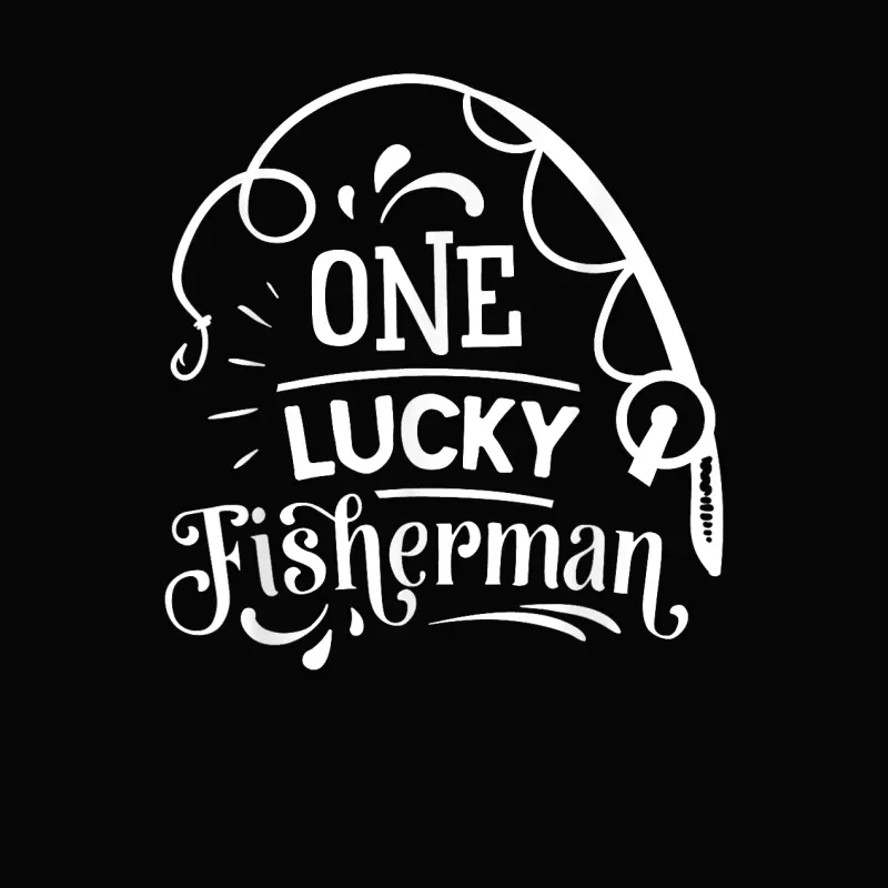 One Lucky Fisherman Matching Couples Fishing Toddler Staple T-Shirt