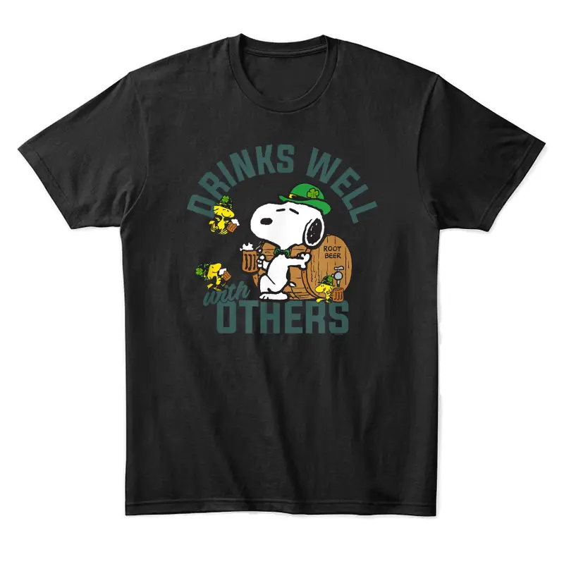 Peanuts St Patrick's Day Drinks Well With Others Unisex Staple T-Shirt
