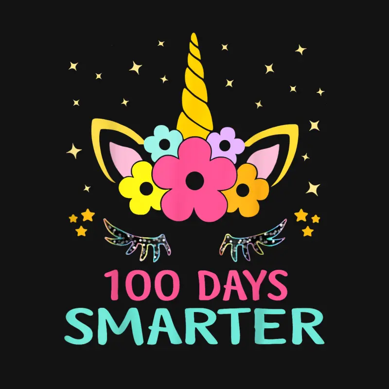 100 Days Of School Unicorn Girls Teacher 100Th Day Of School Youth Staple T-Shirt