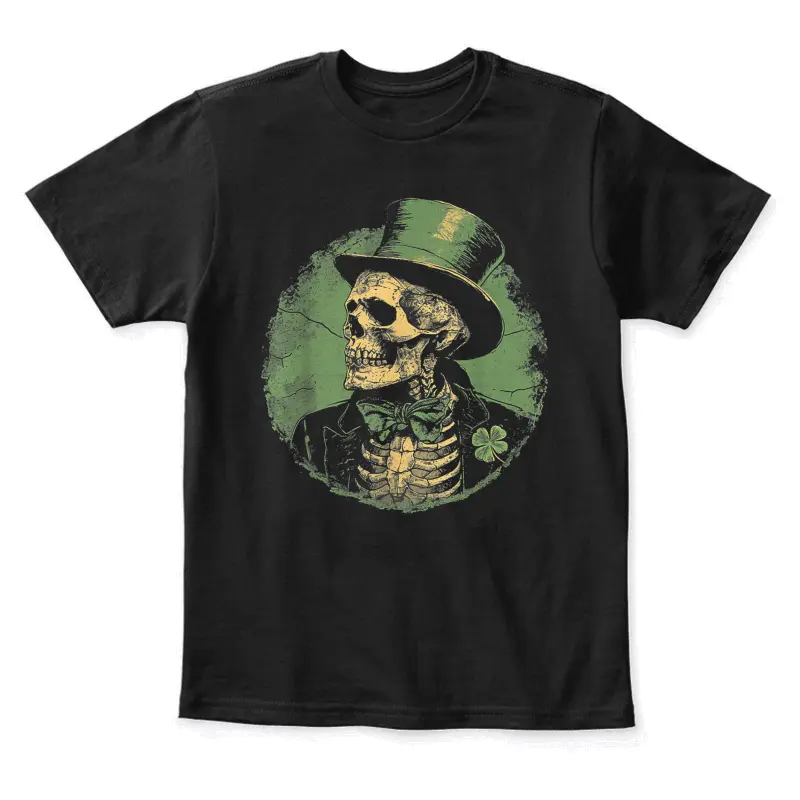 Skull Skeleton - Leprechaun St. Patrick's Day Saint Paddy's Youth Staple T-Shirt