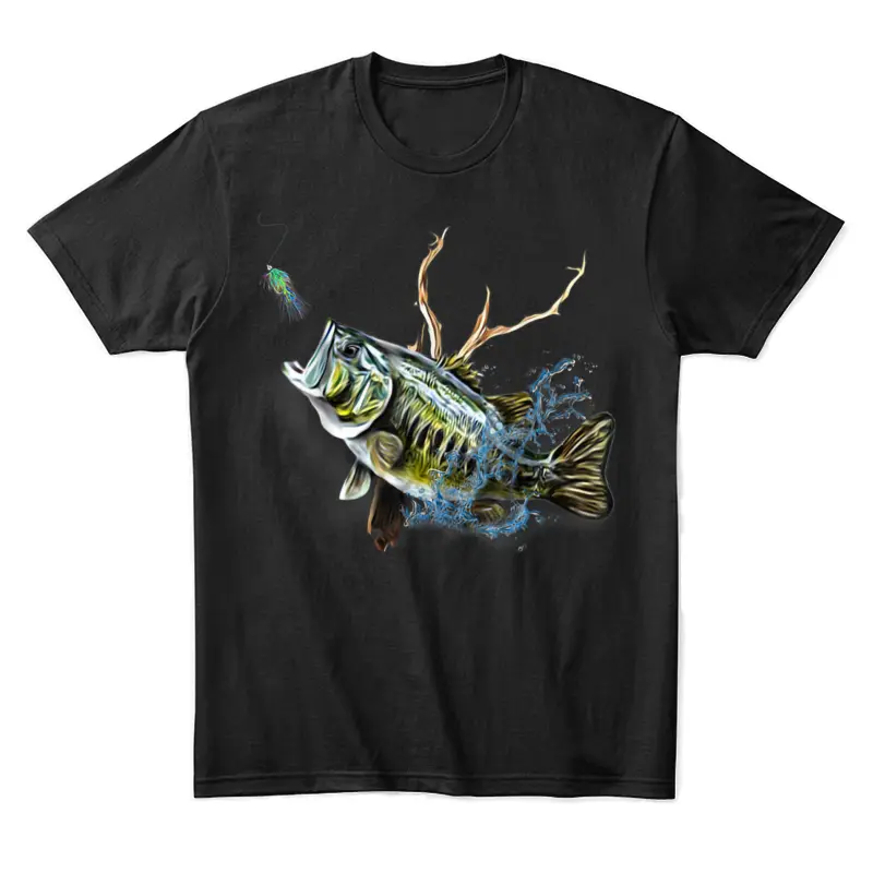 Largemouth Bass Fishing - Men, Women & Kids Largemouth Bass Unisex Staple T-Shirt