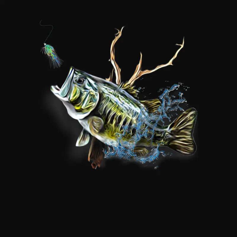 Largemouth Bass Fishing - Men, Women & Kids Largemouth Bass Unisex Staple T-Shirt