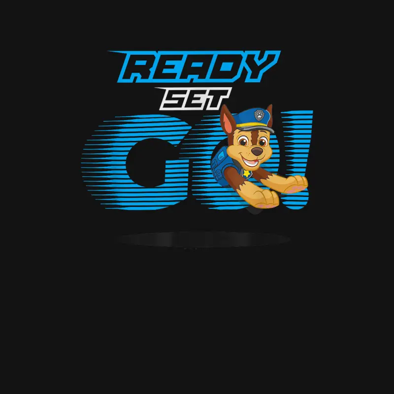 Paw Patrol Ready Set Go! Chase Youth Staple T-Shirt