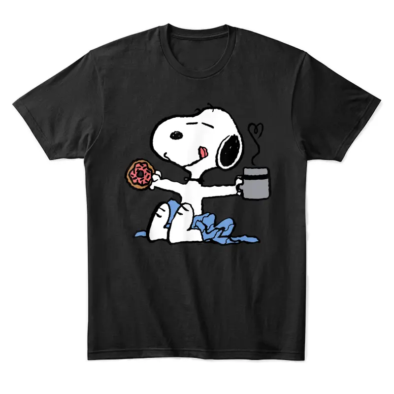 Peanuts - Donut Coffee Snoopy Unisex Staple T-Shirt